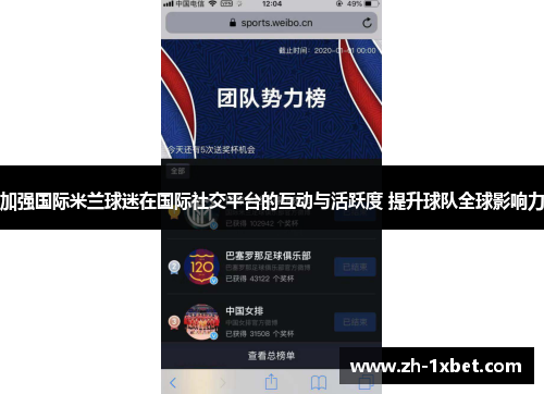 加强国际米兰球迷在国际社交平台的互动与活跃度 提升球队全球影响力