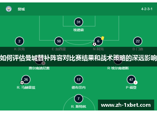 如何评估曼城替补阵容对比赛结果和战术策略的深远影响